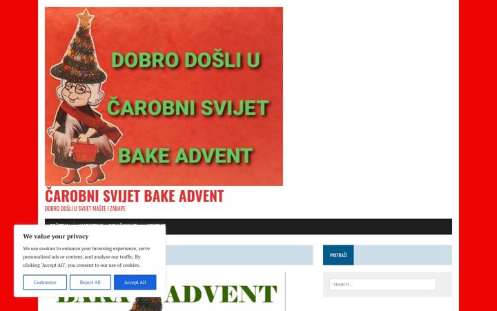 Screenshot of bakaadvent.com