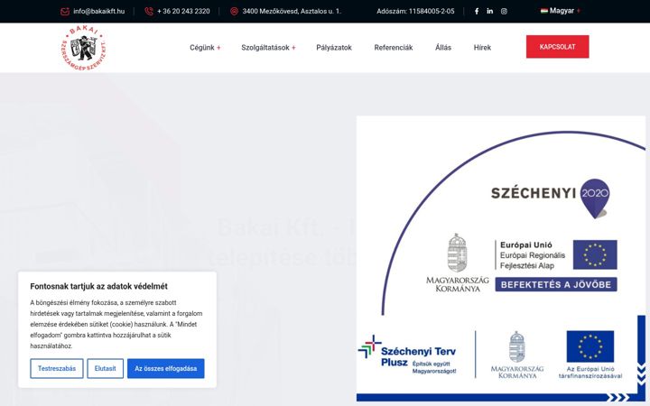 Screenshot of bakaikft.hu