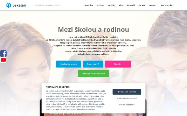 Screenshot of bakalari.cz