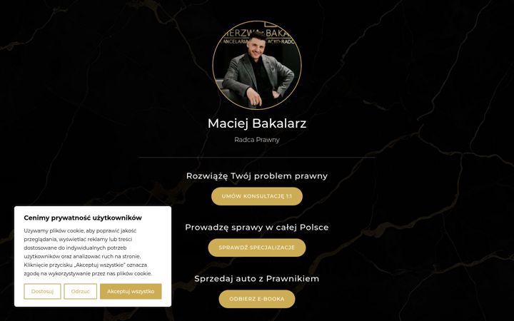 Screenshot of bakalarz.eu