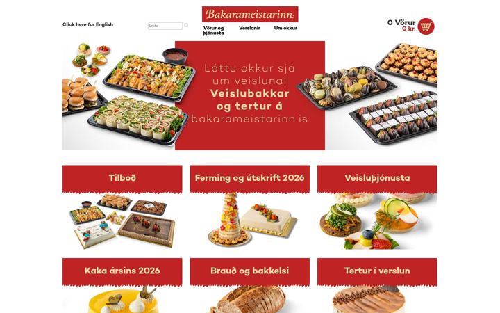 Snímek obrazovky bakarameistarinn.is