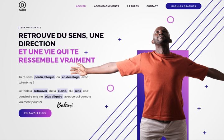 Captura de pantalla de bakari.fr