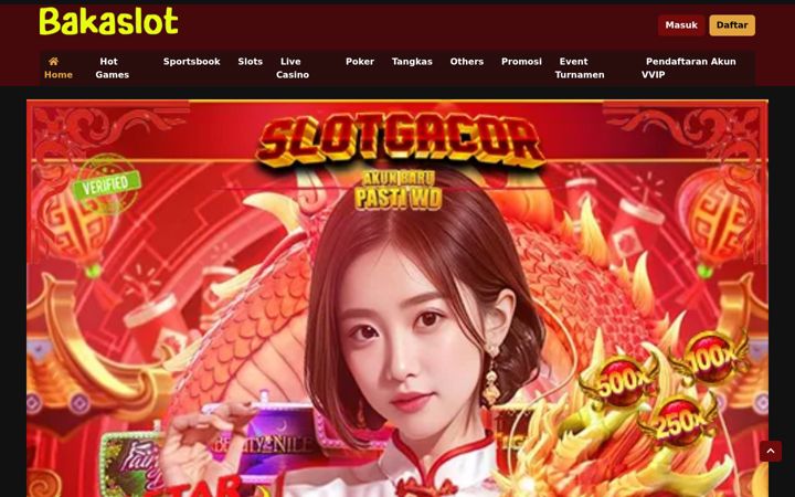 Screenshot of bakaslot.com