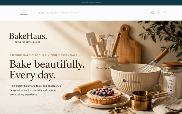 Screenshot of bake-haus.com