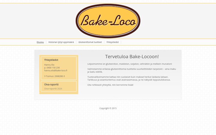 Screenshot of bake-loco.fi