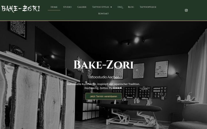 Screenshot stránky bake-zori.de