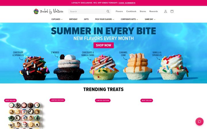 Screenshot του bakedbymelissa.com