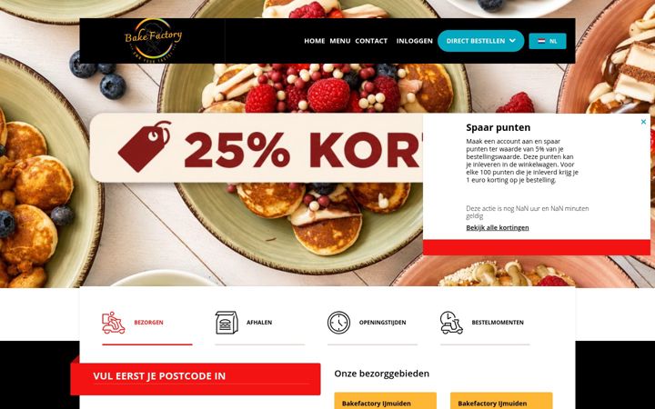 Screenshot of bakefactory.nl