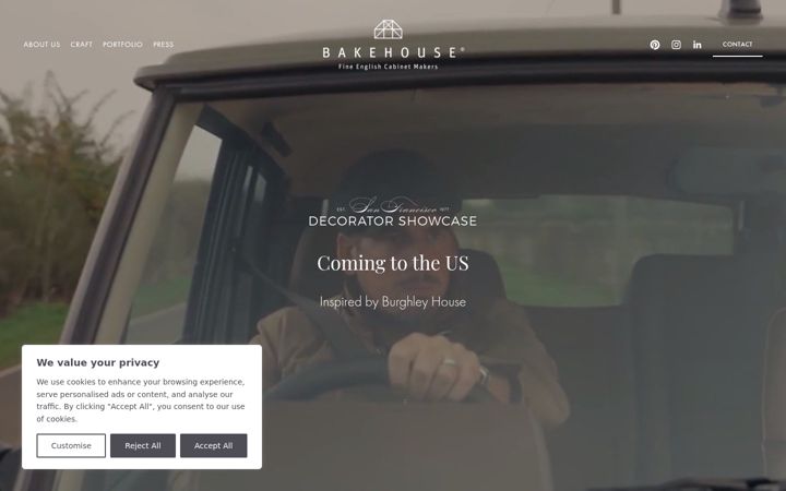 Screenshot of bakehousekitchens.com