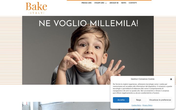 Screenshot of bakeitaly.eu