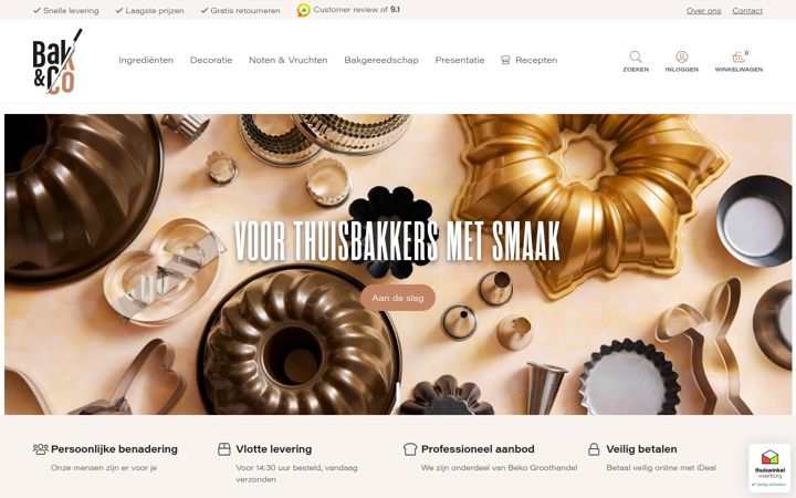 Screenshot of bakenco.nl