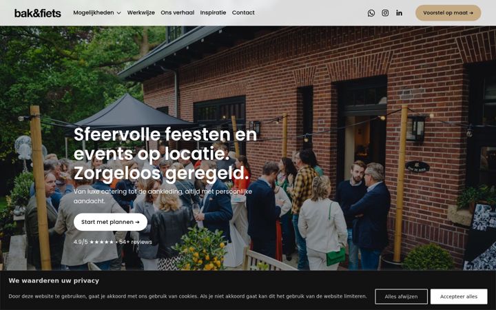Screenshot of bakenfiets.nl