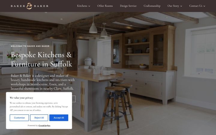 Screenshot of bakerandbaker.co.uk