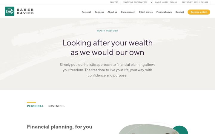 Screenshot of bakerdavies.com