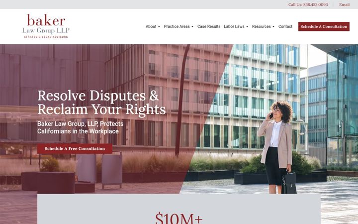 Screenshot of bakerllp.com