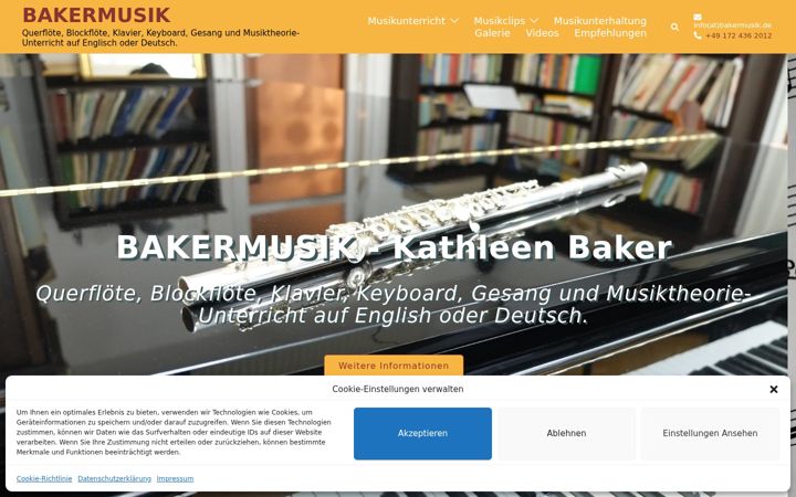Screenshot stránky bakermusik.de
