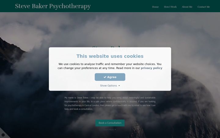 Screenshot of bakerpsychotherapy.com