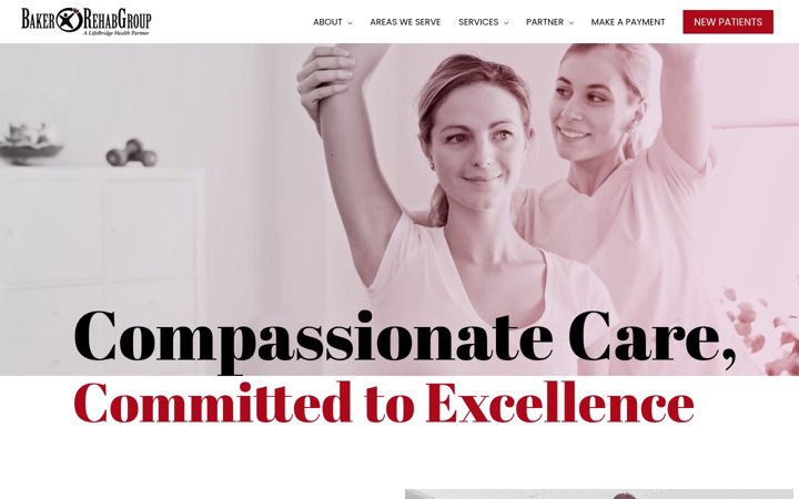 Screenshot of bakerrehabgroup.com