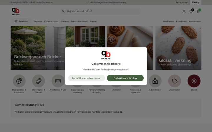 Screenshot of bakers.se