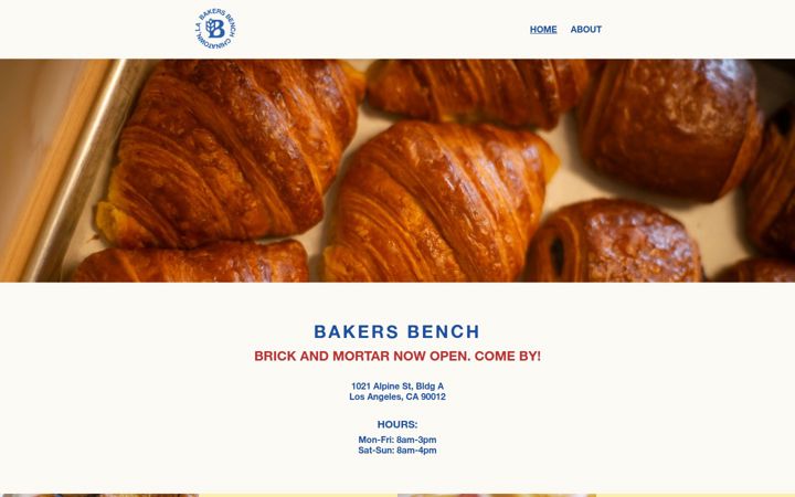 Screenshot of bakersbenchla.com