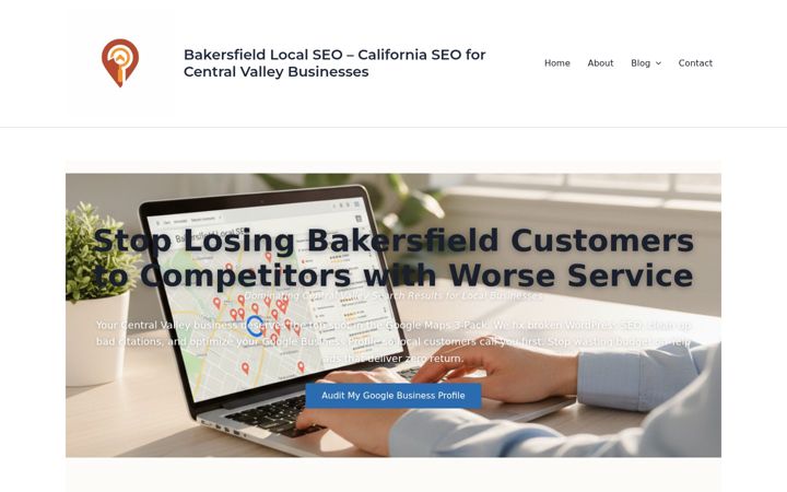 Screenshot of bakersfieldlocalseo.com