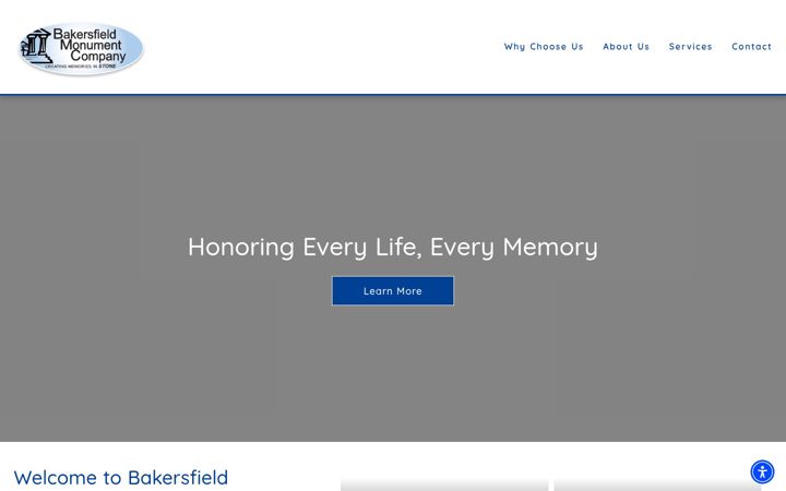 Screenshot of bakersfieldmonumentco.com