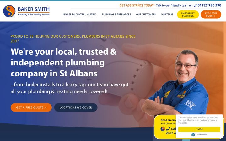 Screenshot of bakersmithlimited.com