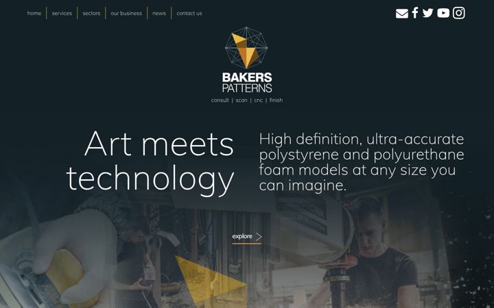 Screenshot of bakerspatterns.co.uk