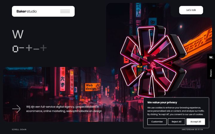 Screenshot of bakerstudio.nl