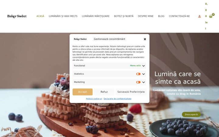 Screenshot of bakersweet.ro