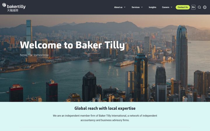 Screenshot of bakertilly.hk