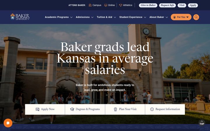 Screenshot of bakeru.edu