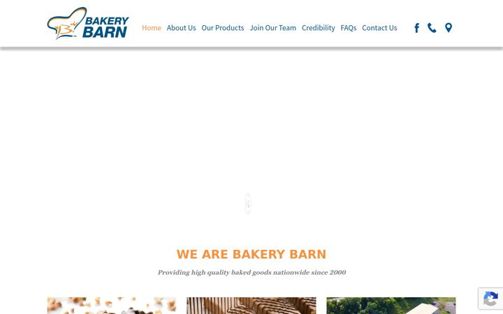 Screenshot of bakery-barn.com