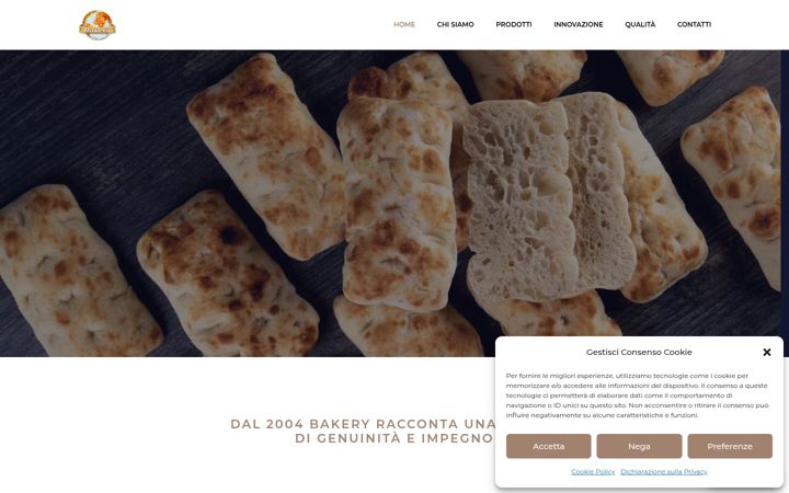 Screenshot of bakery-spa.it