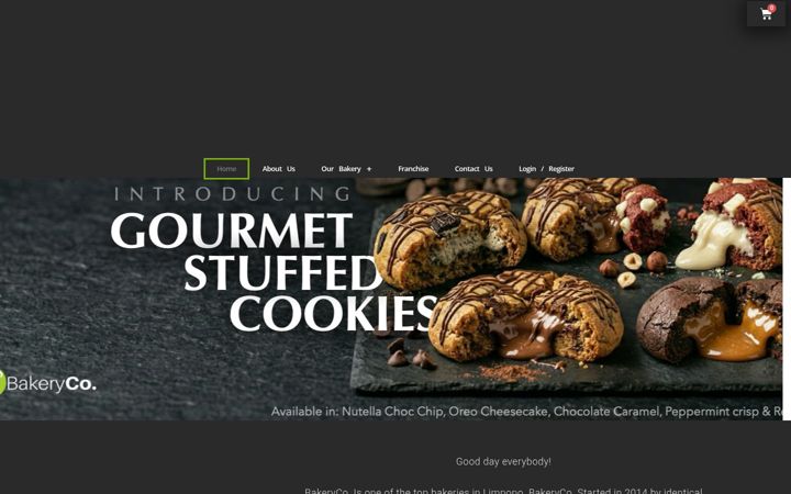 Skærmbillede af bakeryco.co.za