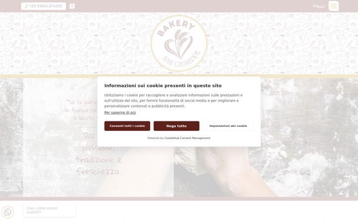 Screenshot of bakerysangiuseppe.it