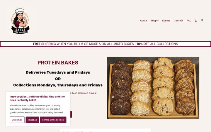 Snímek obrazovky bakeswithbenefits.co.uk