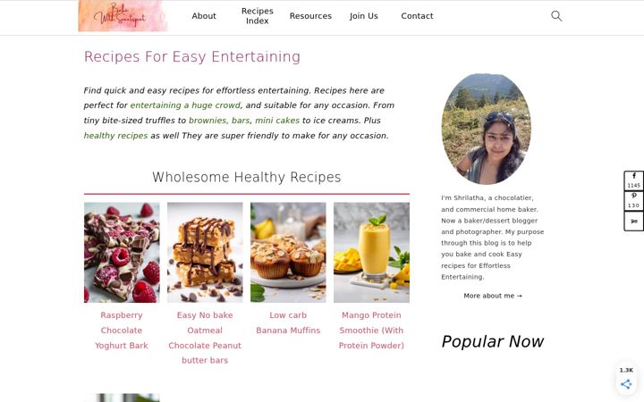 Screenshot of bakewithsweetspot.com