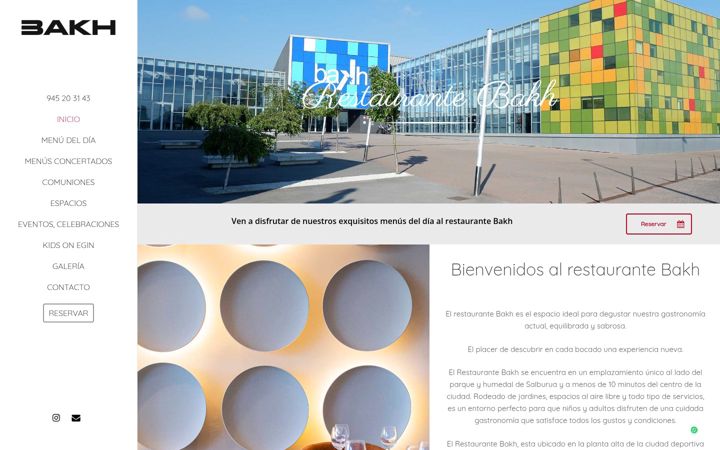 Captura de pantalla de bakhrestaurante.es