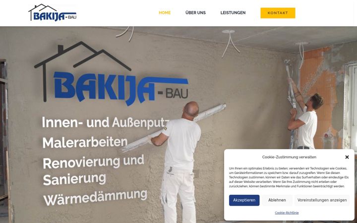 Screenshot stránky bakija-bau.de