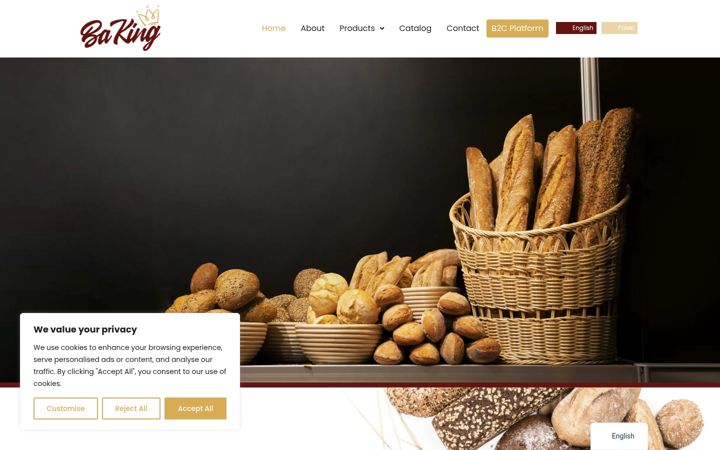 Screenshot of baking-company.com
