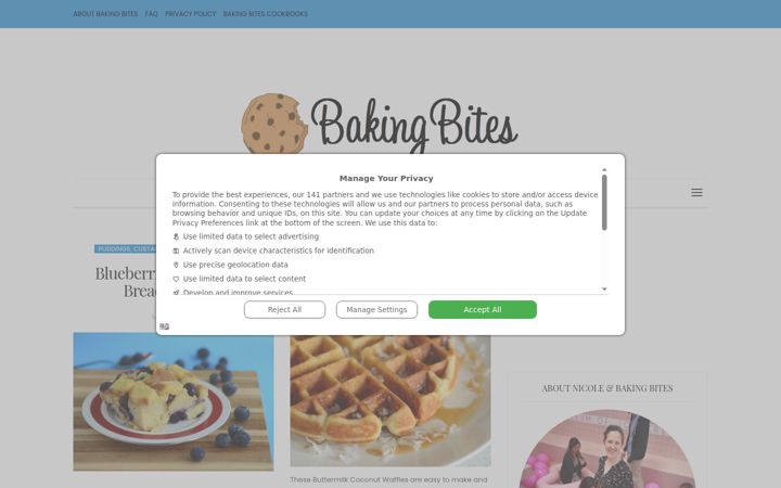 Capture d'écran de bakingbites.com