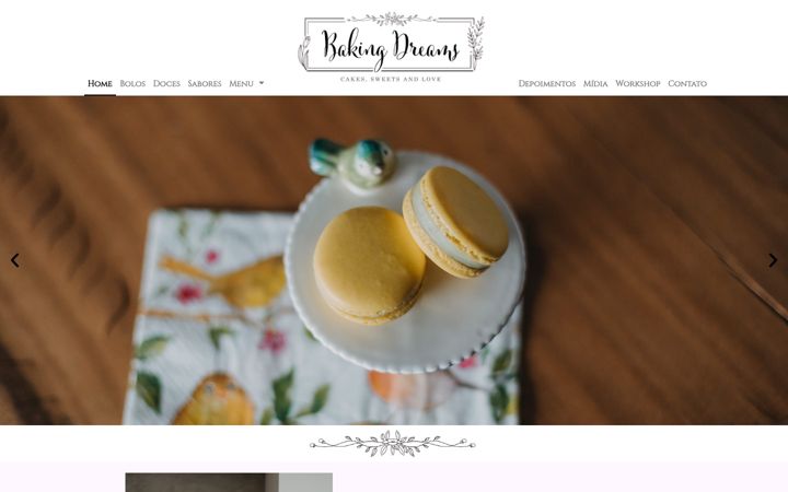 Screenshot of bakingdreams.com.br