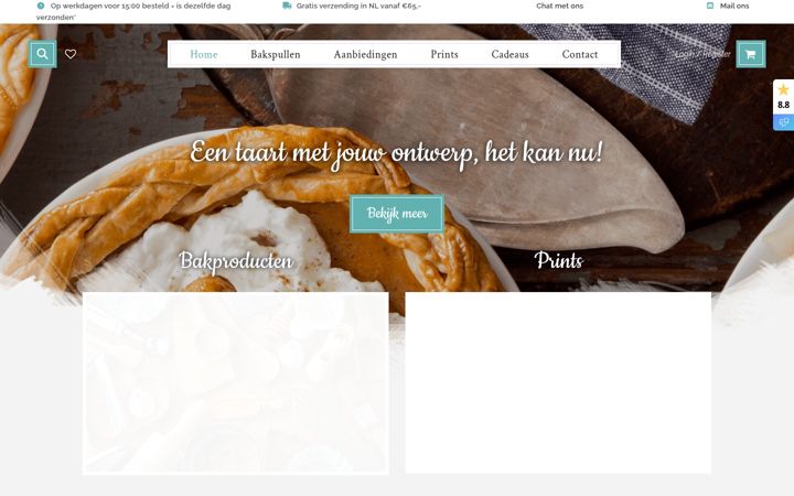 Screenshot of bakingqueen.nl
