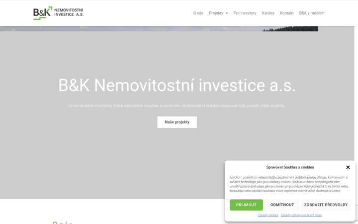 Screenshot of bakinvestice.cz