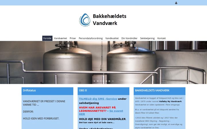 Screenshot of bakkehaeldetsvand.dk