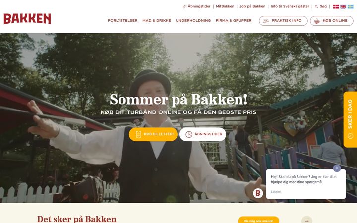 Screenshot of bakken.dk