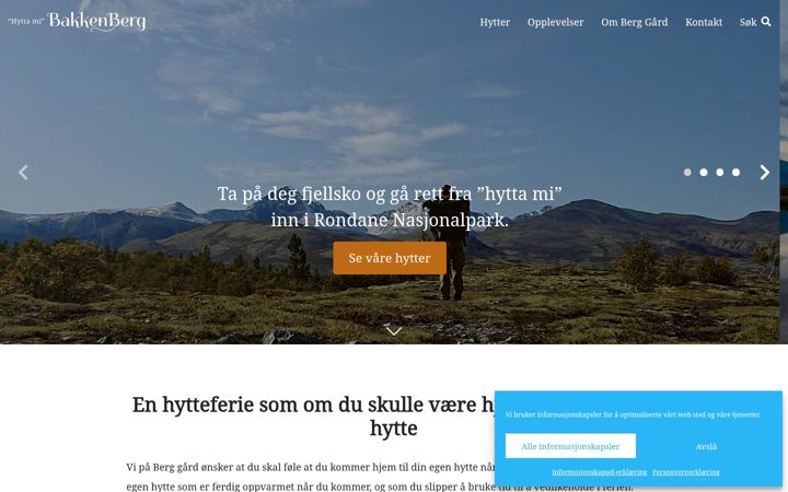 Screenshot of bakkenberg.no