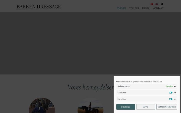 Screenshot of bakkendressage.dk