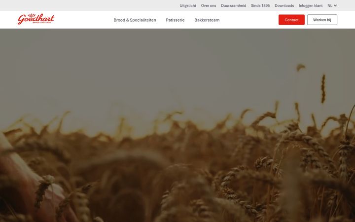 Screenshot ta' bakkergoedhart.nl